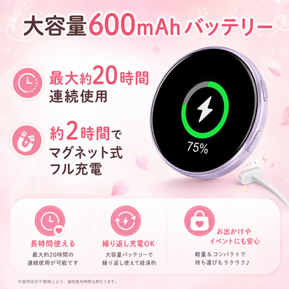 スマート缶バッジ 画像・動画アップロード対応  Bluetooth接続 タッチ操作 推し活グッズ